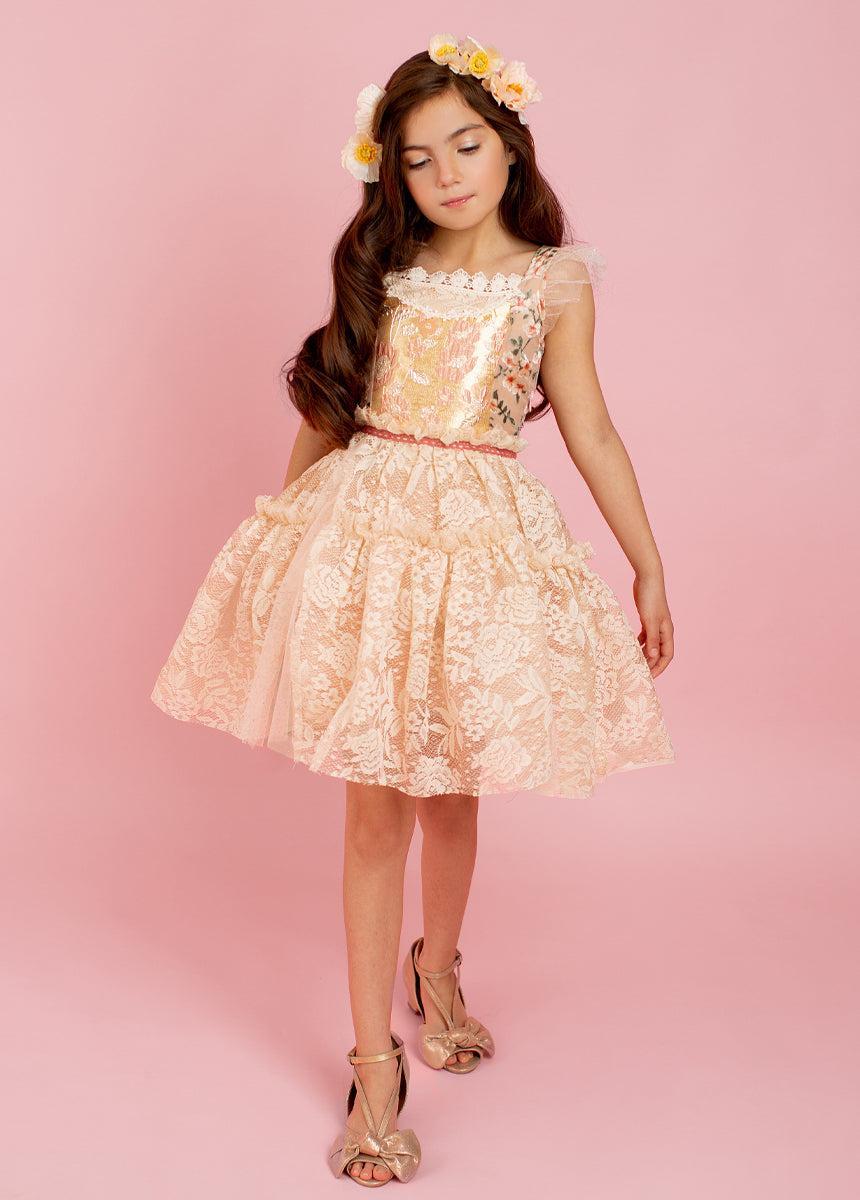 Zaliki Dress in Shell Girls Product Image
