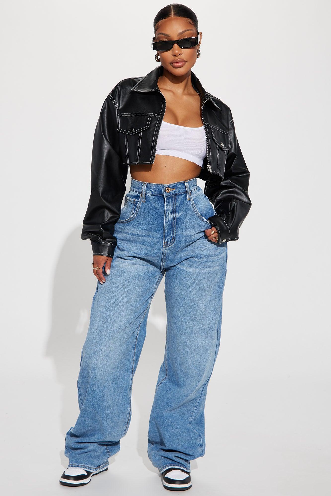 Elora Cropped Jacket - Black Product Image
