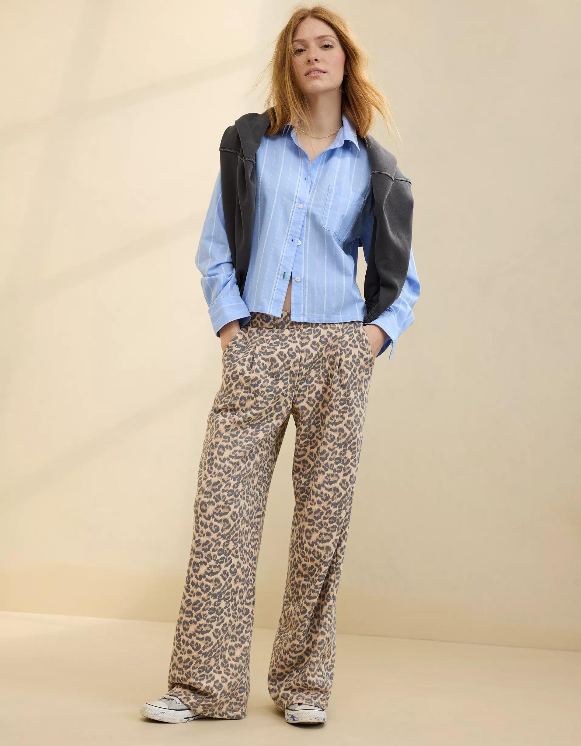 Aerie Off-Duty Poplin Pajama Shirt Product Image