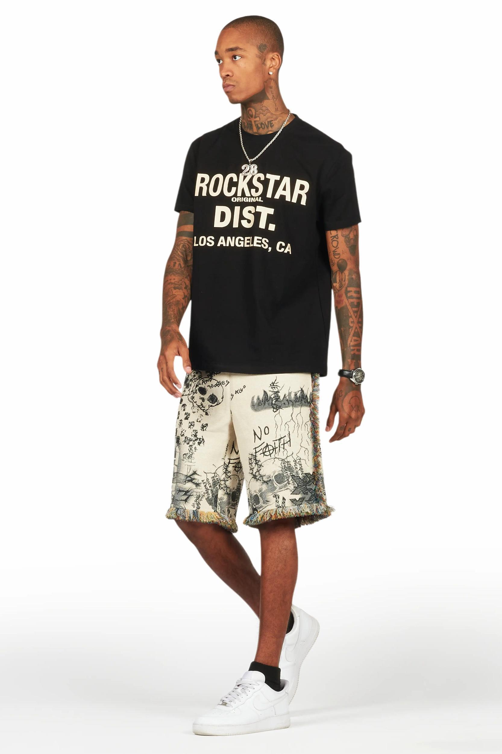 Tappy Black/Beige T-Shirt Short Set Male Product Image