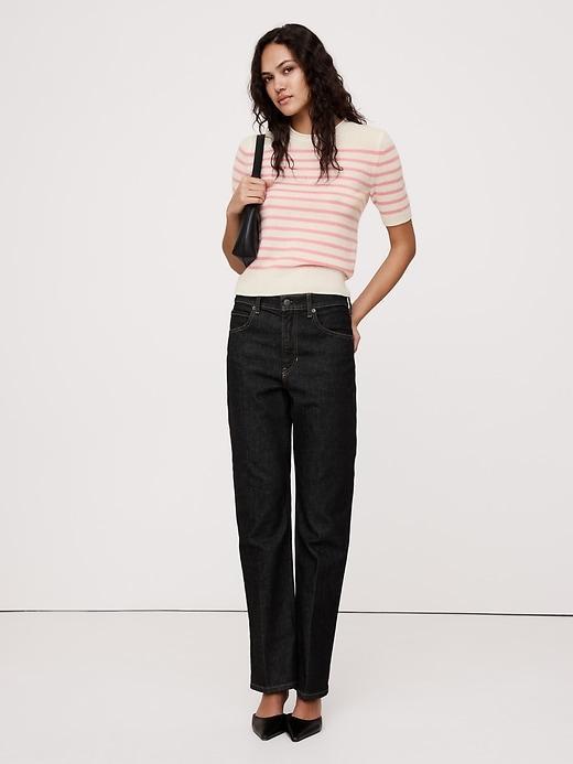 Lightweight Cashmere Short-Sleeve Sweater Product Image