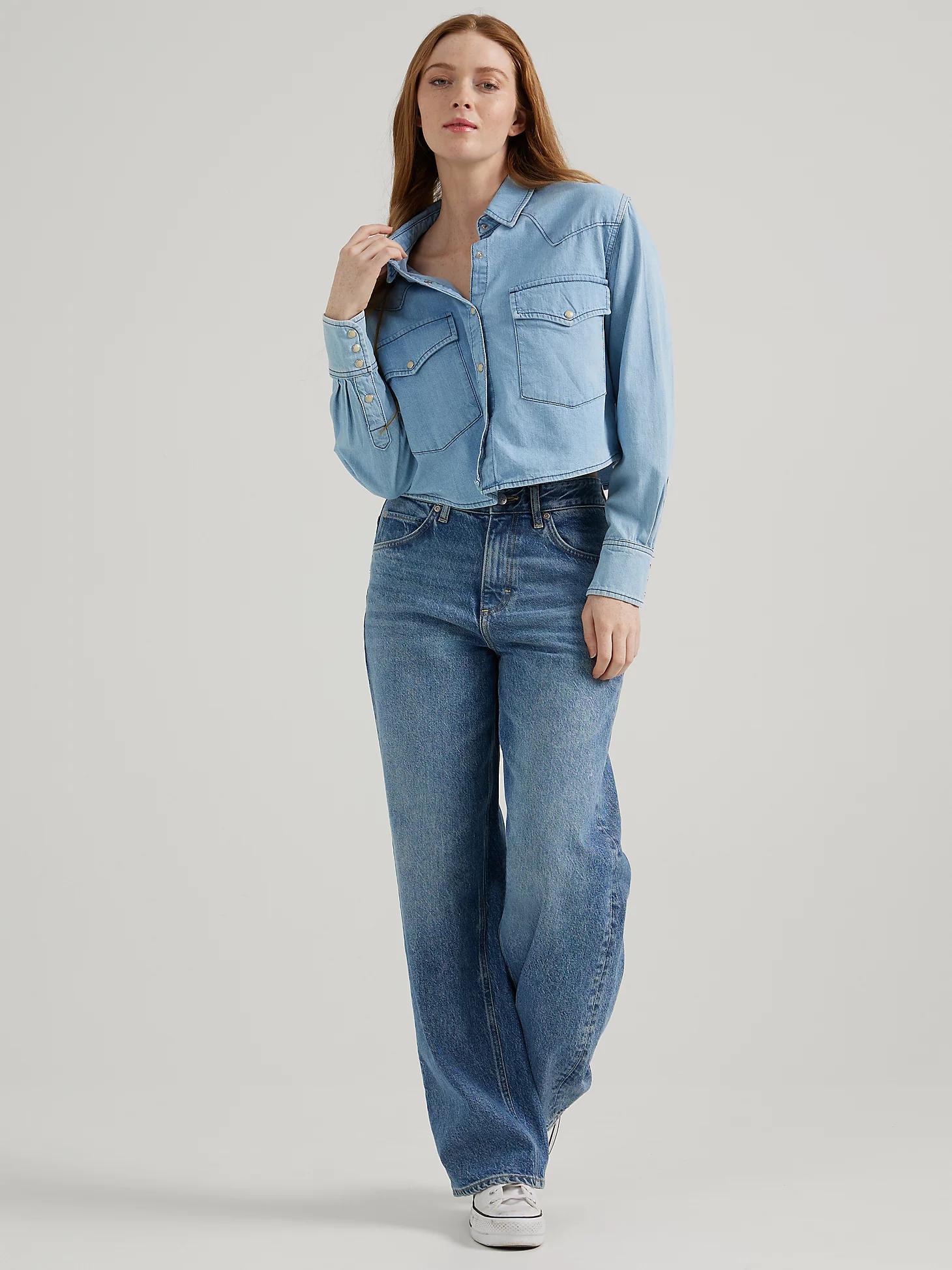 Women's Cropped Western Overshirt | Women's Tops & Tees | Lee® Product Image
