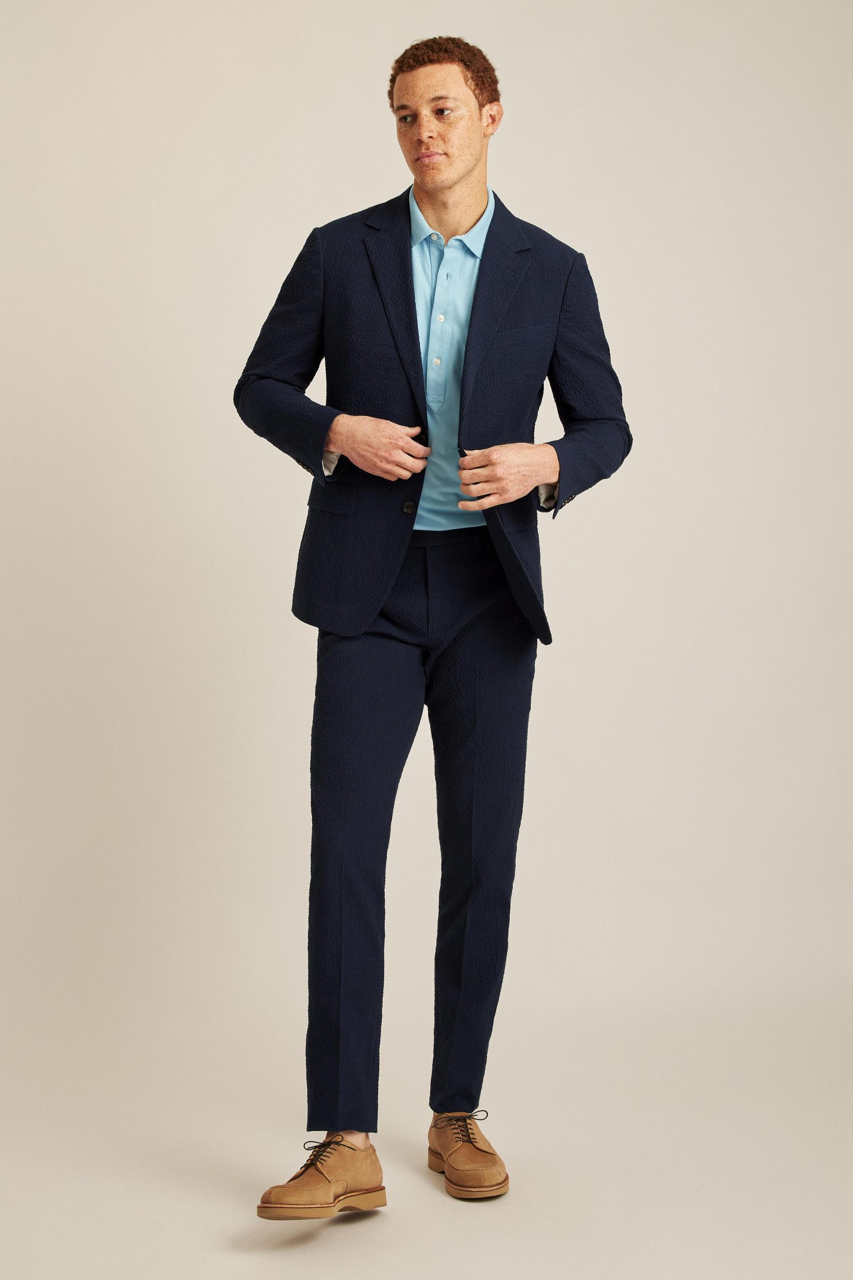 Italian Stretch Seersucker Suit Jacket Product Image