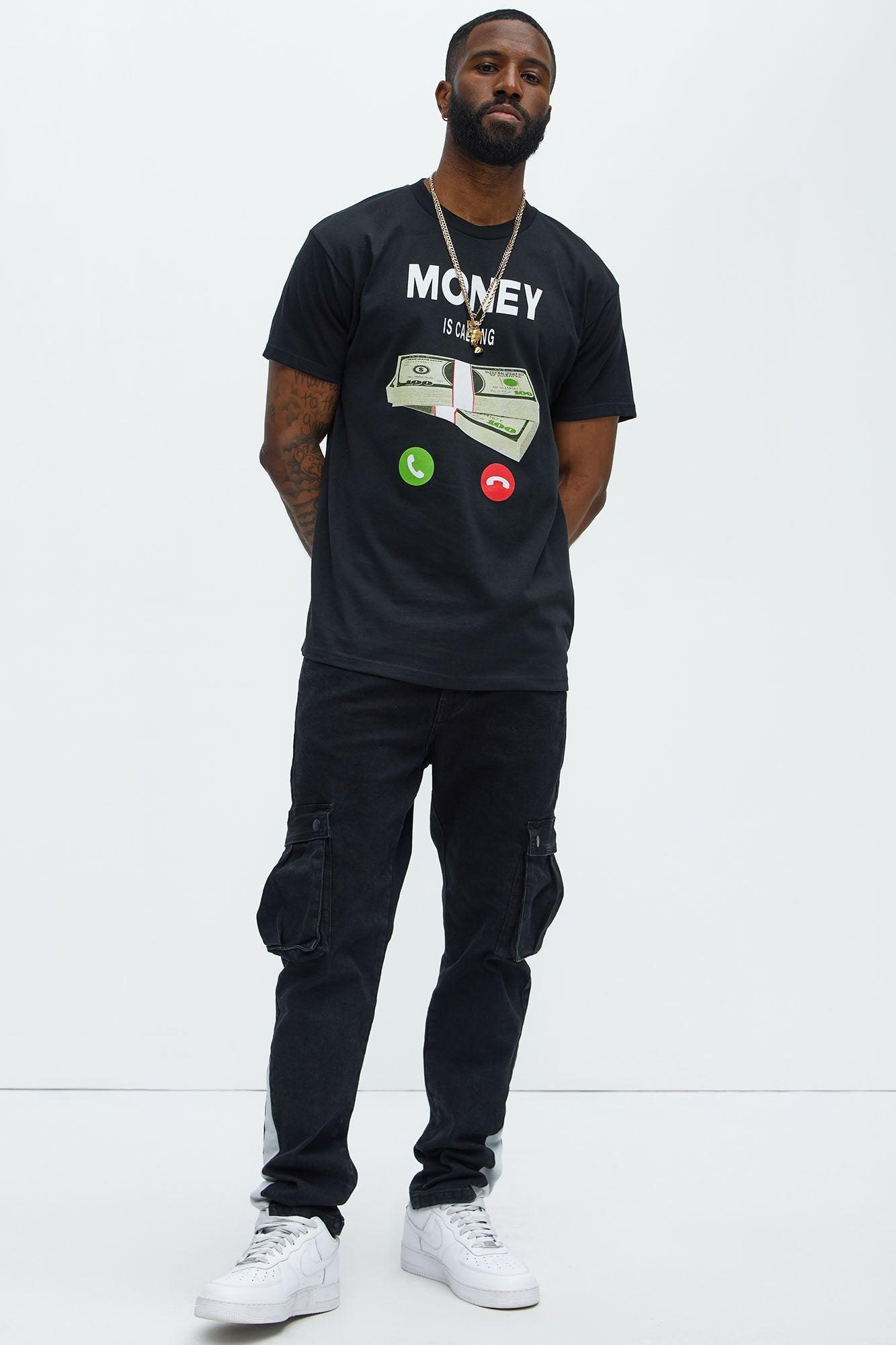 Money Stays Calling Short Sleeve Tee - Black Product Image
