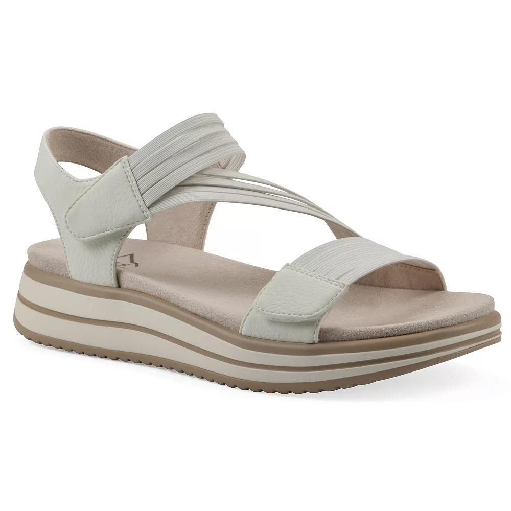 Cliffs by White Mountain Hapford Women's Sport Sandals, Size: 8, White Nubuck Product Image