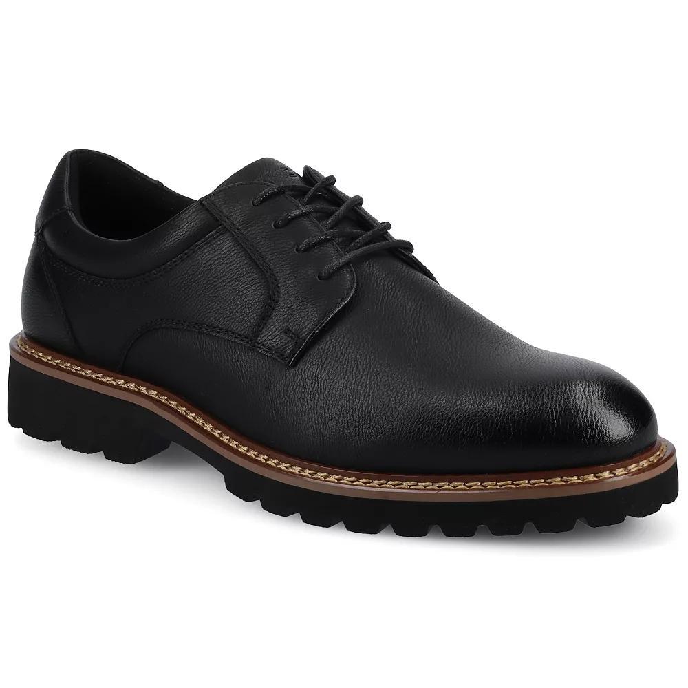 VANCE Templeton Comfort Lug Sole Men's Flexible Oxford Dress Shoes, Size: 9.5, Black Product Image