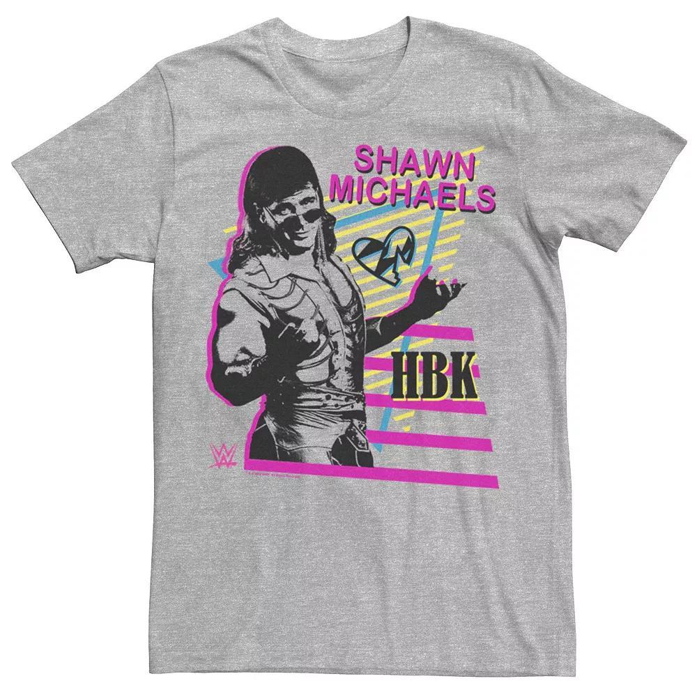 Men's WWE Shawn Michaels HBK Brite Portrait Tee, Size: Small, Athletic Grey Product Image