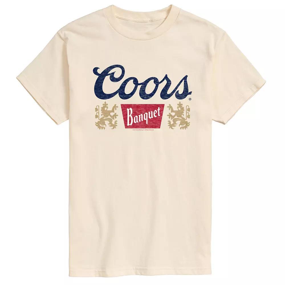Mens Coors Banquet Logo Graphic Tee Grey Gray Product Image