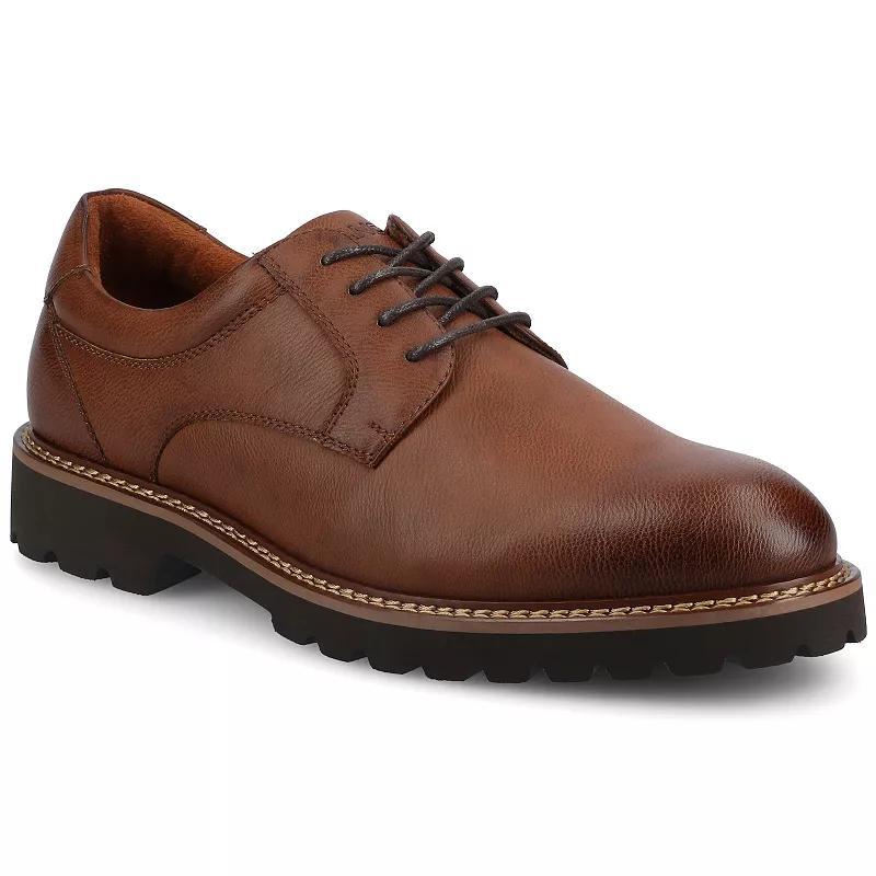 VANCE Templeton Comfort Lug Sole Men's Flexible Oxford Dress Shoes, Size: 9, Brown Product Image
