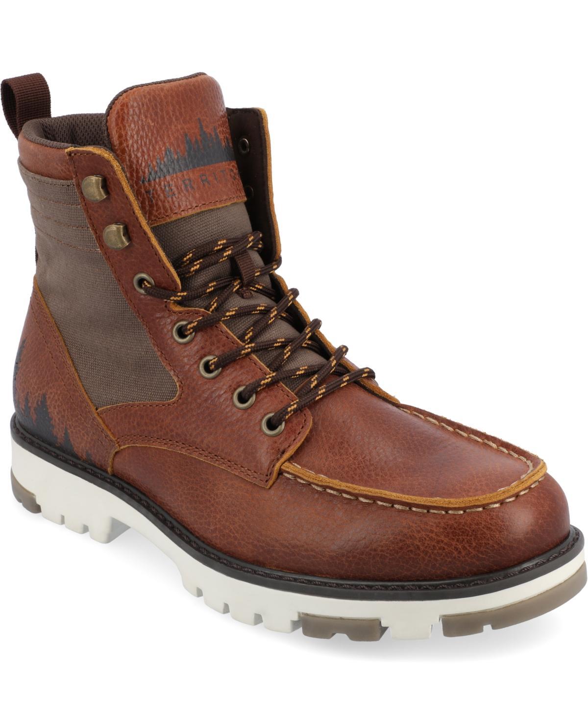 Mens Territory Timber Tru Comfort Foam Water Resistant Moc Toe Lace-up Ankle Boots Product Image