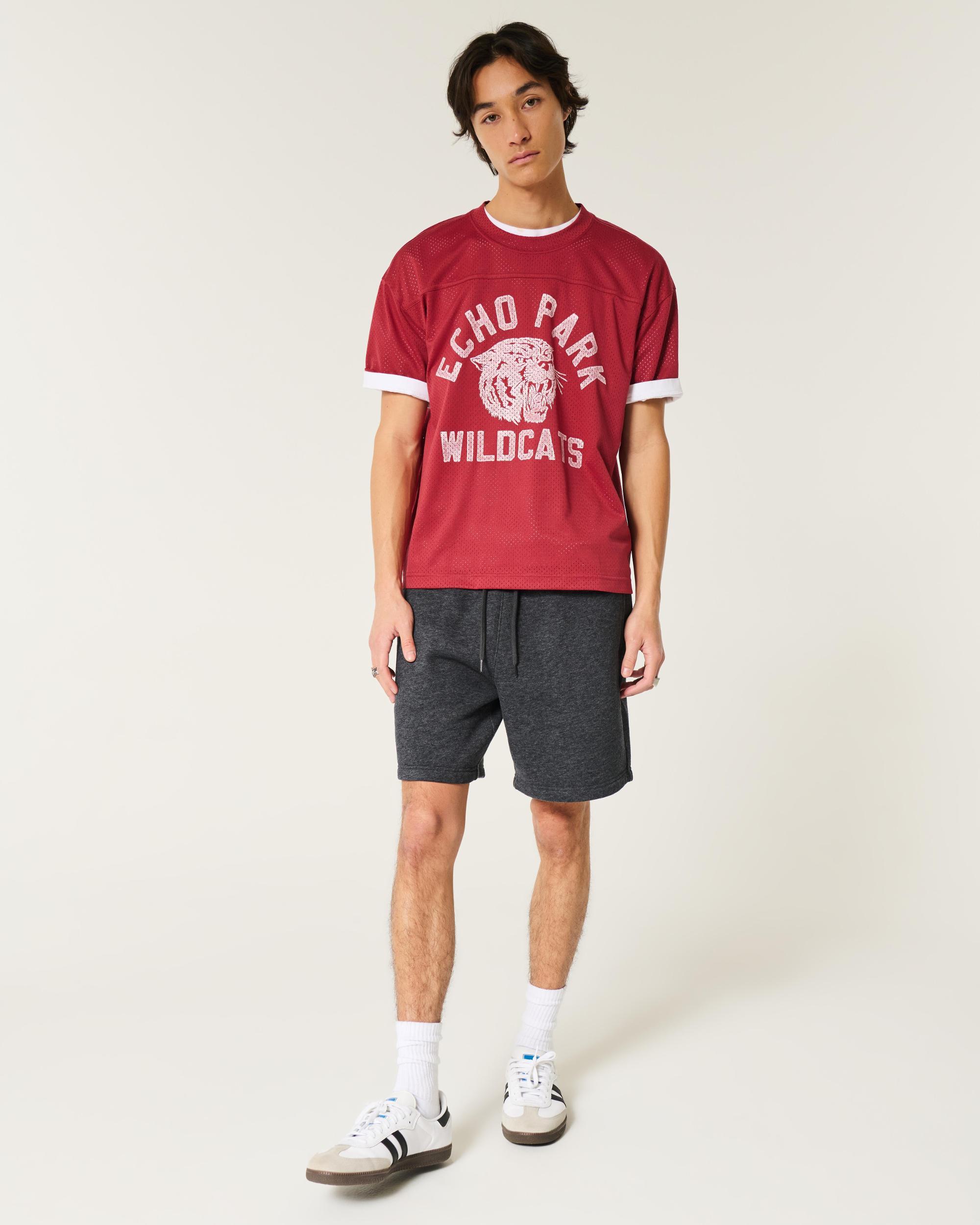 Boxy Crop Mesh Graphic Football Jersey Product Image
