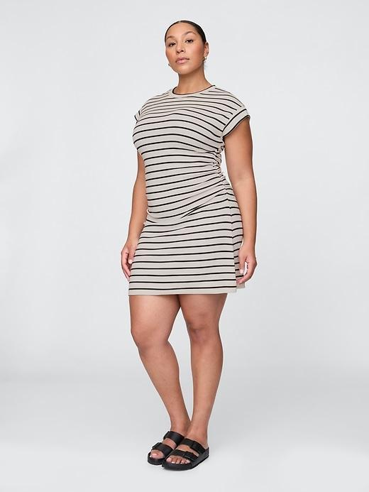 Modern Rib Ruched Mini Dress Product Image