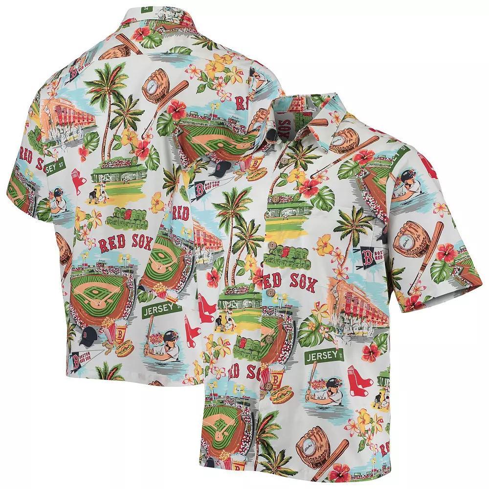 Men's Reyn Spooner White Boston Red Sox Scenic Button-Up Shirt, Size: Small Product Image