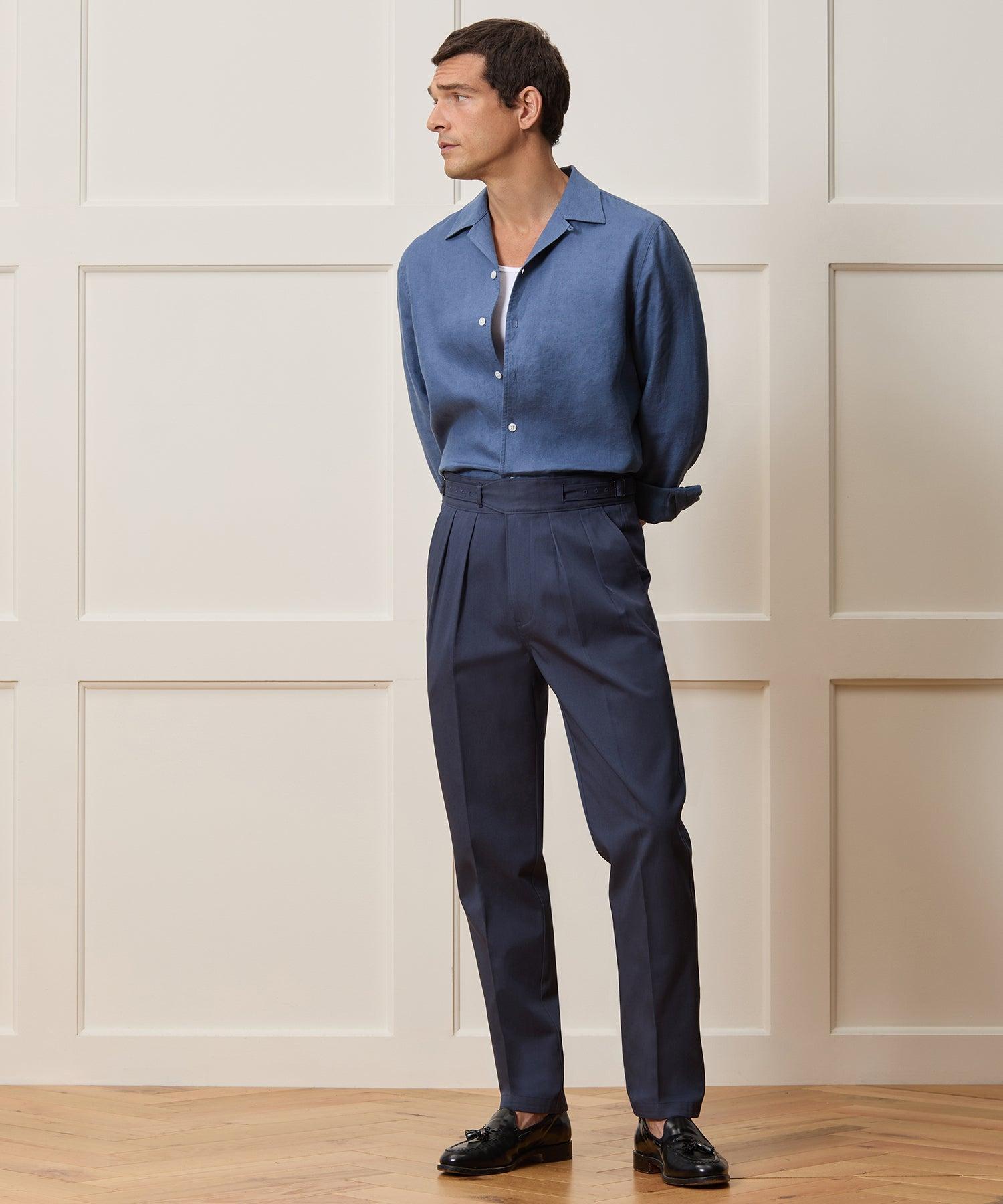 Cropped Sea Soft Irish Linen Camp Collar Shirt Product Image