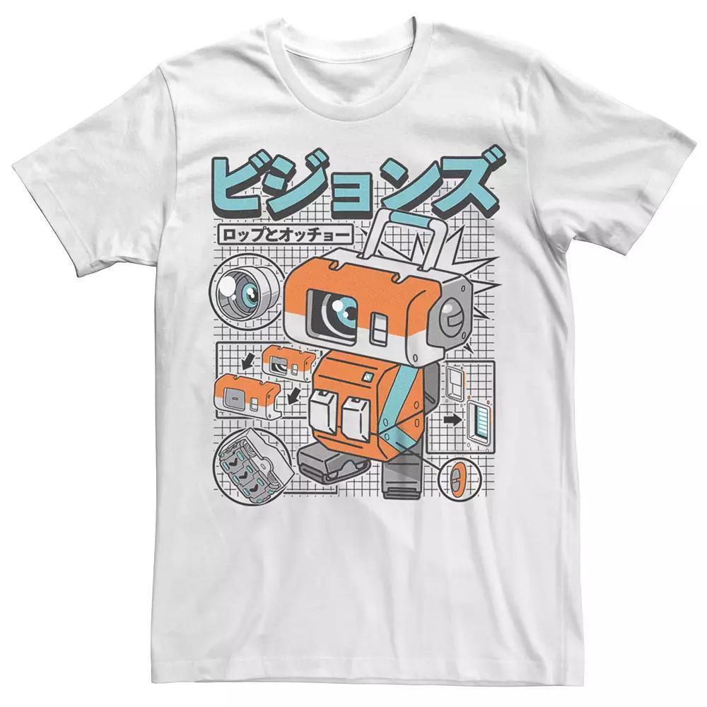 Men's Star Wars Visions Robo Schematic Graphic Tee, Size: XS, White Product Image