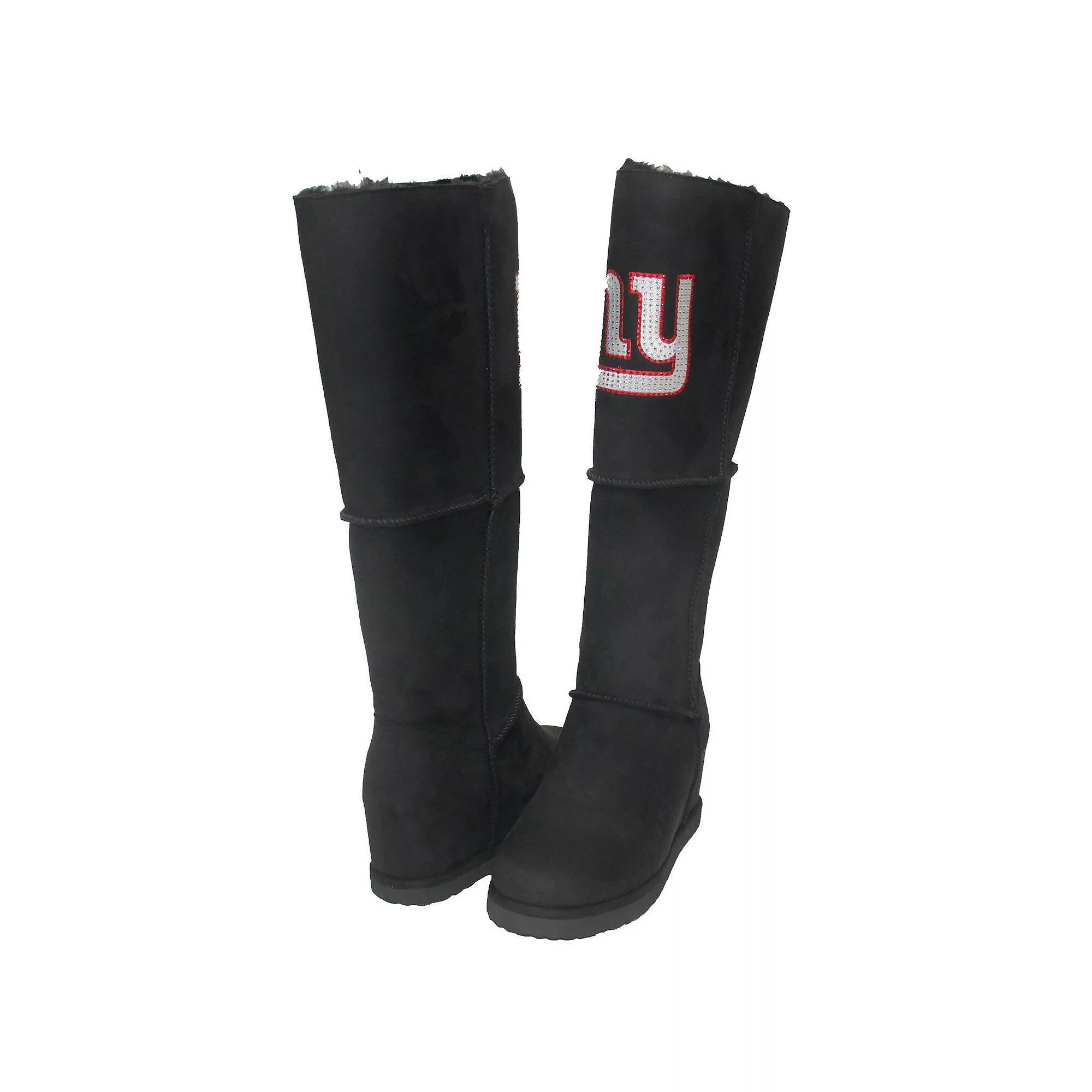 Women's Cuce Black New York Giants Suede Knee-High Boots, Size: 9 Product Image