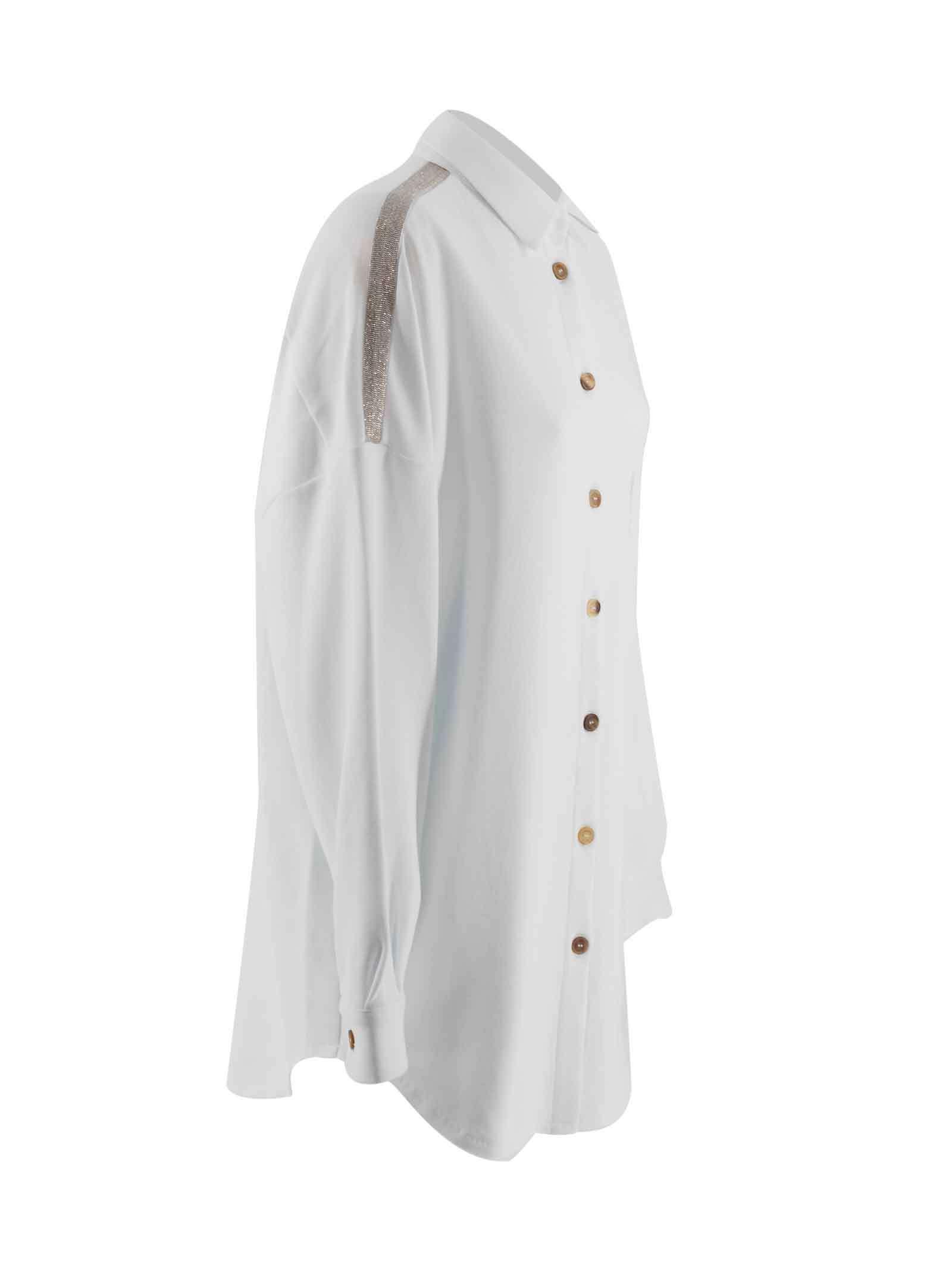 FABIANA FILIPPI Long-sleeved Shirt In White Product Image