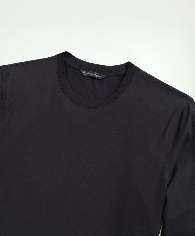 Big & Tall Supima® Cotton Long-Sleeve Logo T-Shirt Product Image