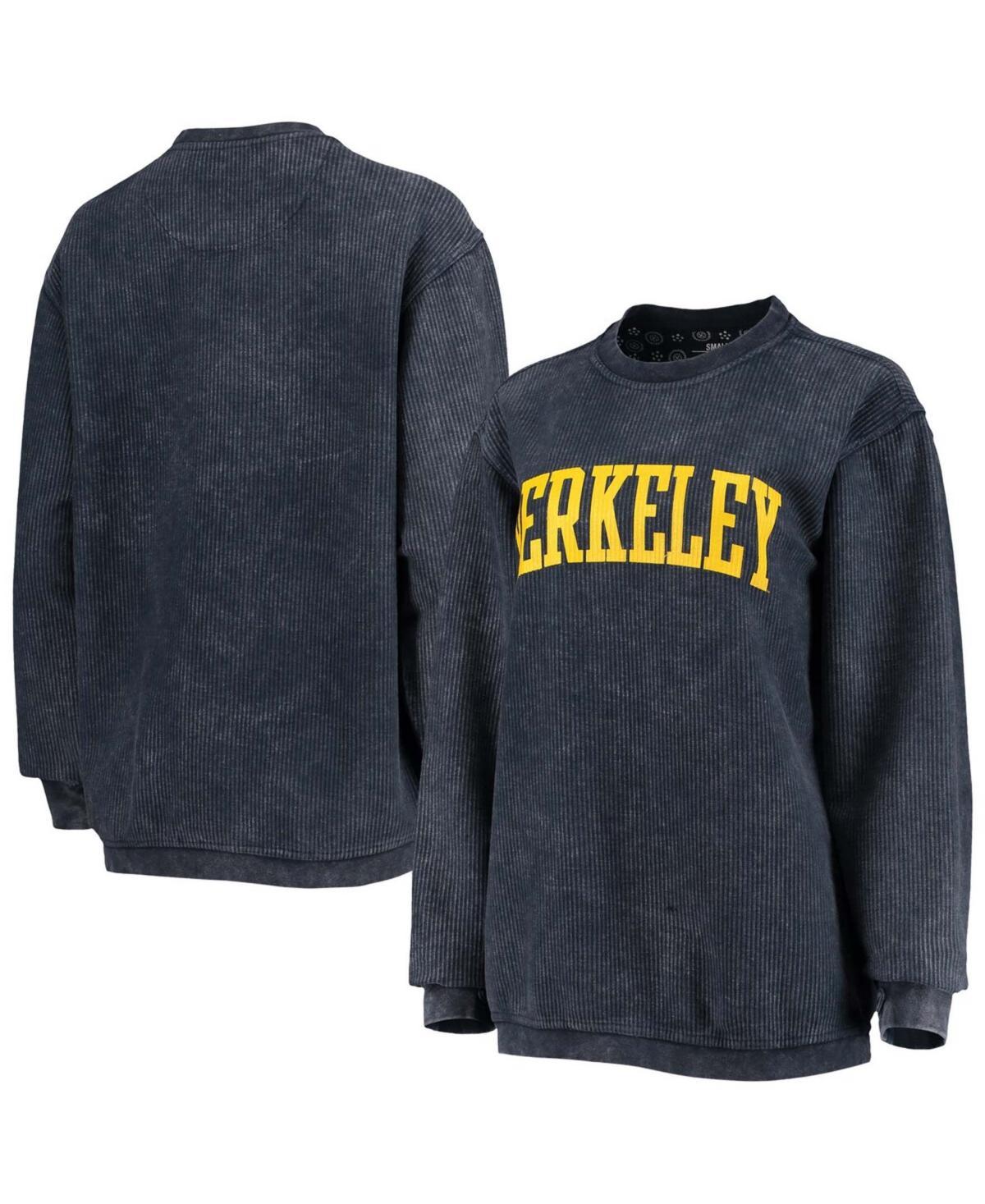Womens Pressbox Cal Bears Comfy Cord Vintage Wash Basic Arch Pullover Sweatshirt Blue Product Image