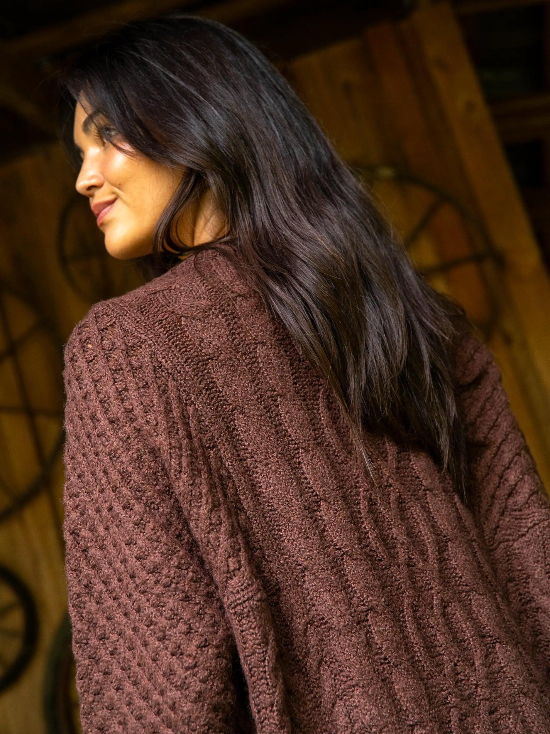 Saturday Morning Sweater Mini Dress - Brown Product Image