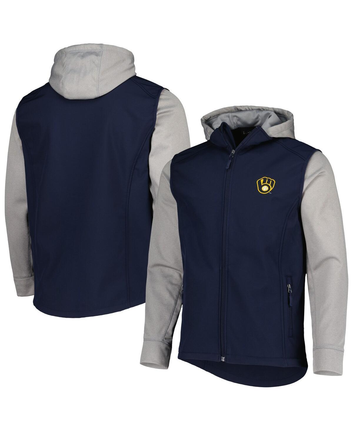 Men's Dunbrooke Navy/Heather Gray Boston Red Sox Alpha Full-Zip Jacket, Size: Small, Blue Product Image