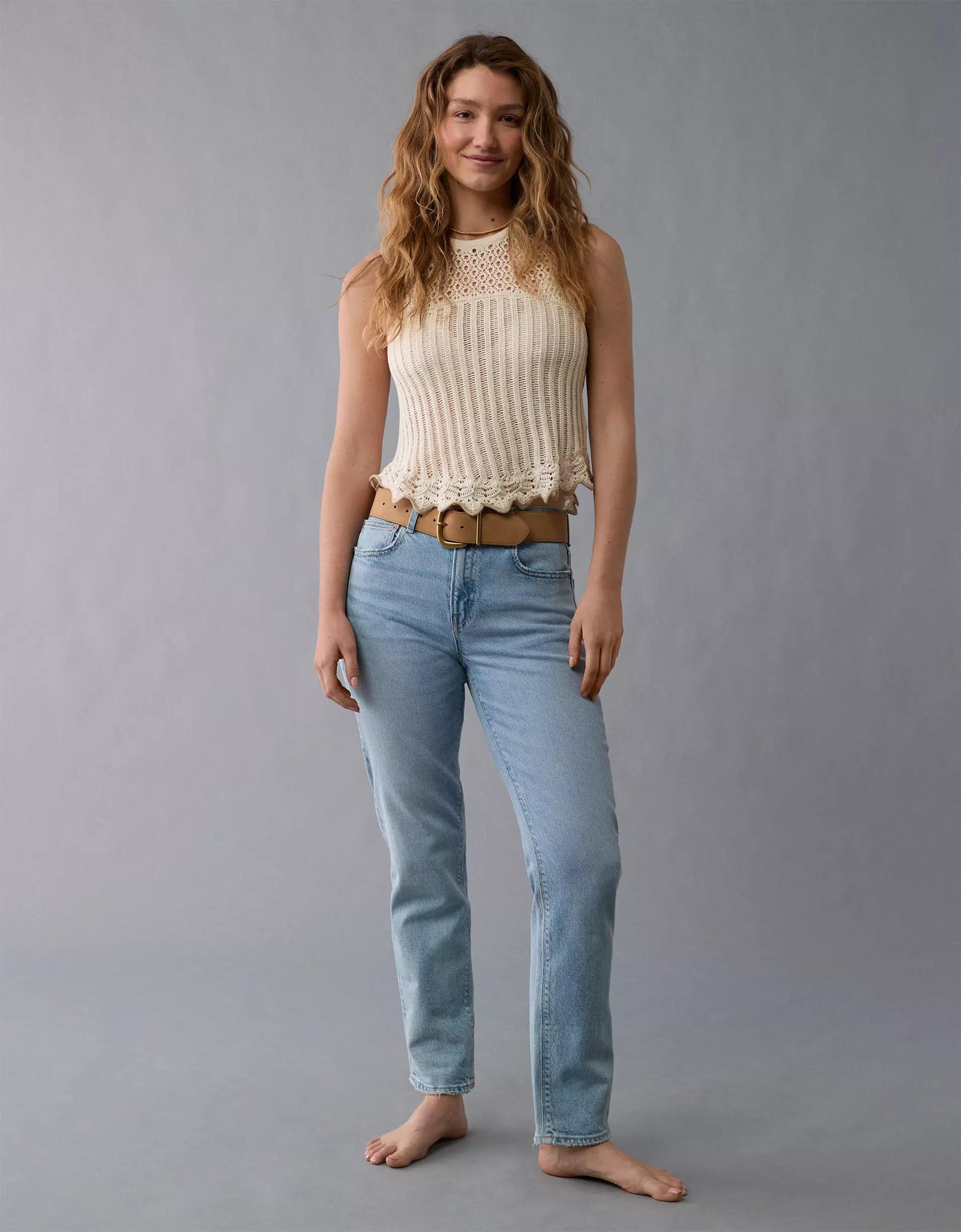 AE Mixed Stitch Sweater Tank Top Product Image