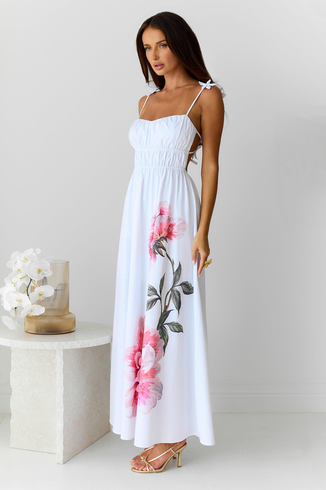 Embrace The Blooms Maxi Dress White Product Image