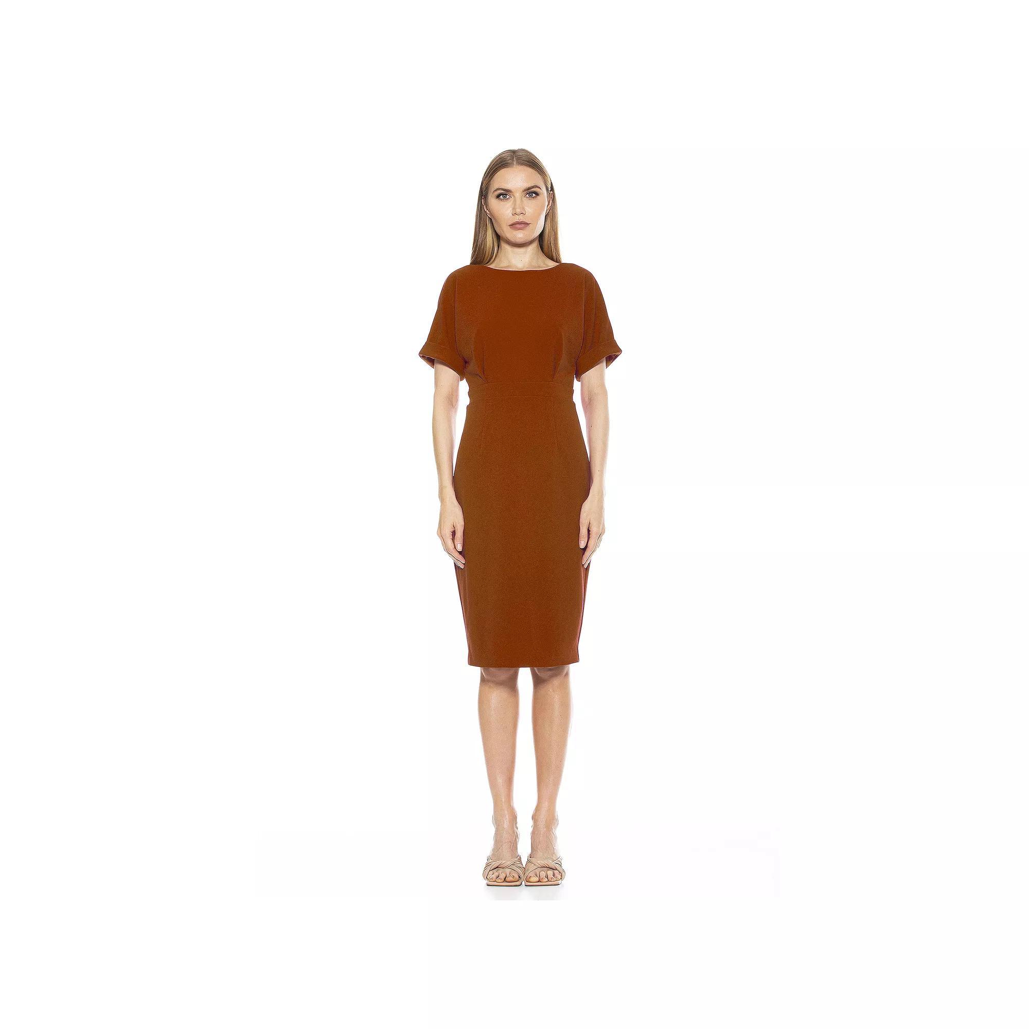 Women's ALEXIA ADMOR Jacqueline Dolman Sheath Dress, Size: XS, Brown Product Image
