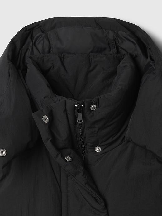Cropped Duvet Wrap Puffer Vest Product Image