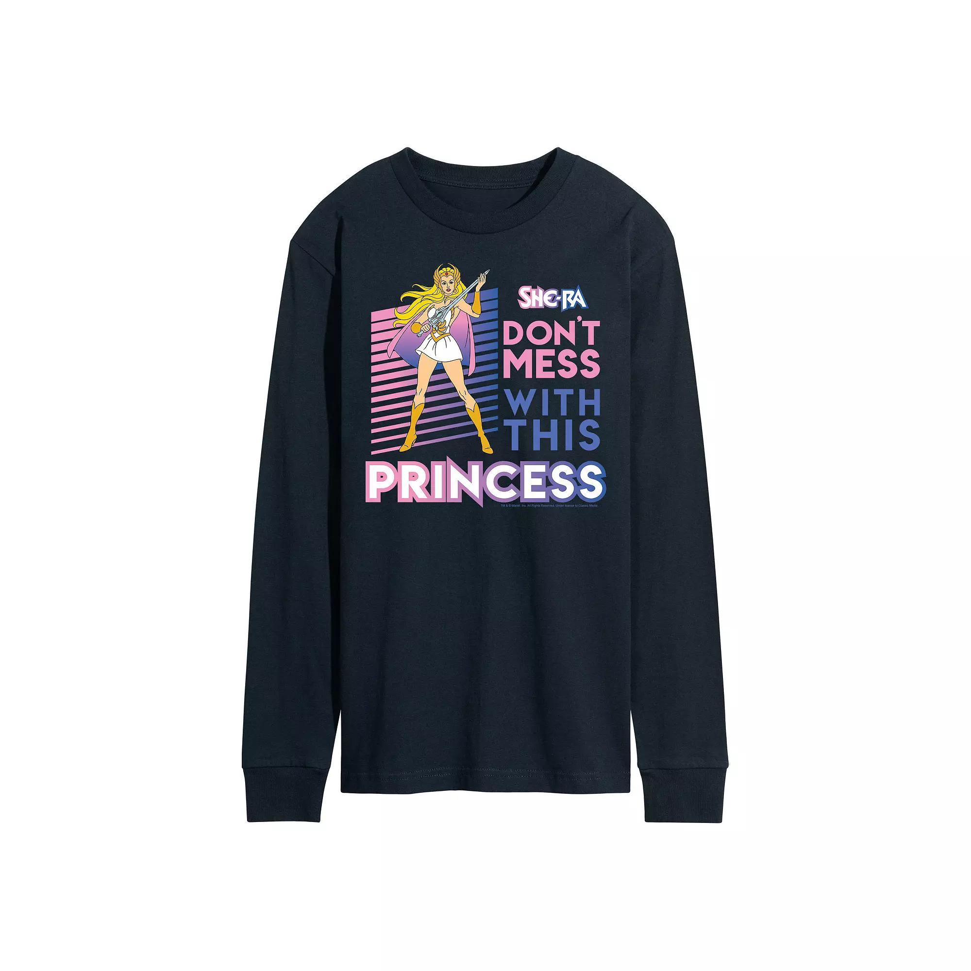 Mens SheRa Princess Long Sleeve Graphic Tee Blue Product Image