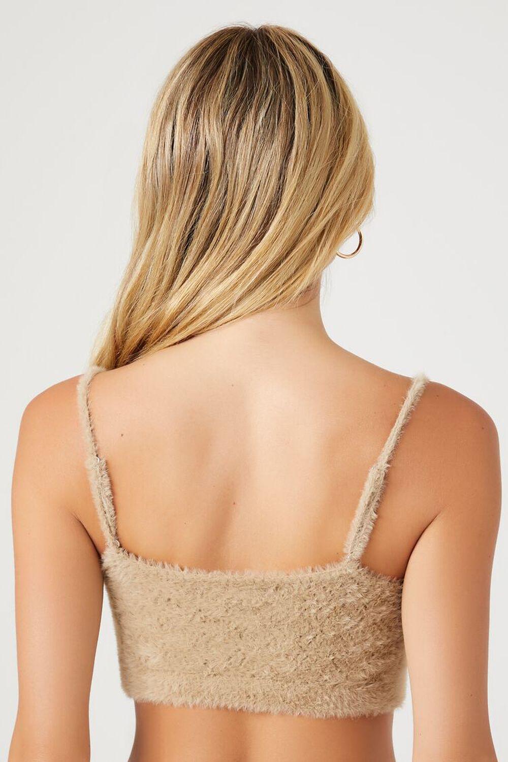Sweater-Knit Flower Cropped Cami | Forever 21 Product Image