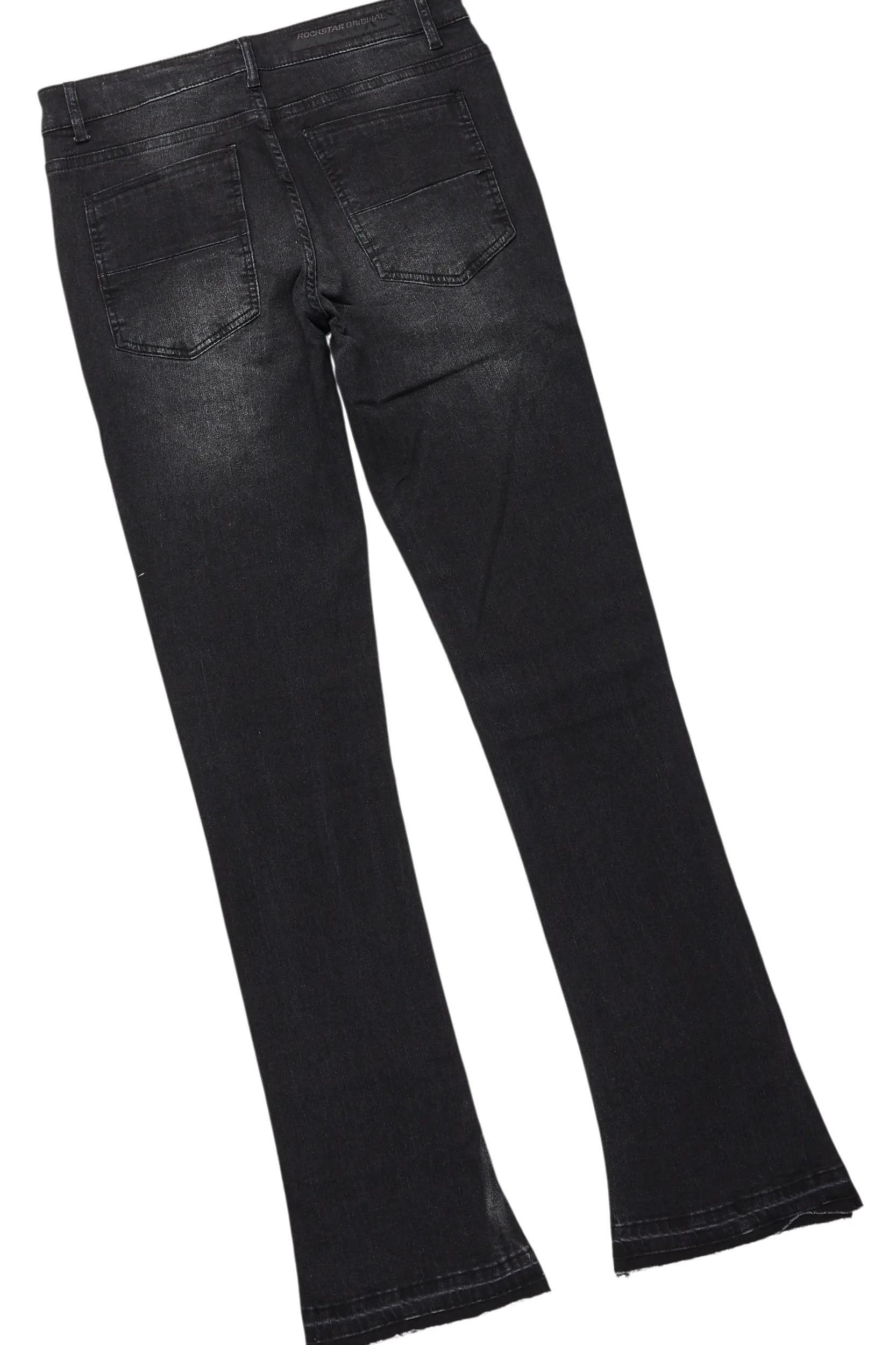 Lake Black/Beige T-Shirt/Dag Stacked Flare Jean Set Male Product Image