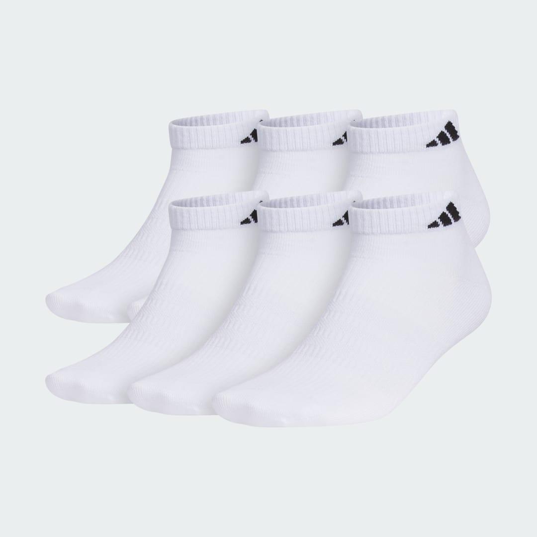 Men's adidas 6-Pack Superlite 3.0 Low-Cut Socks, Size: 8-12, White Black Product Image