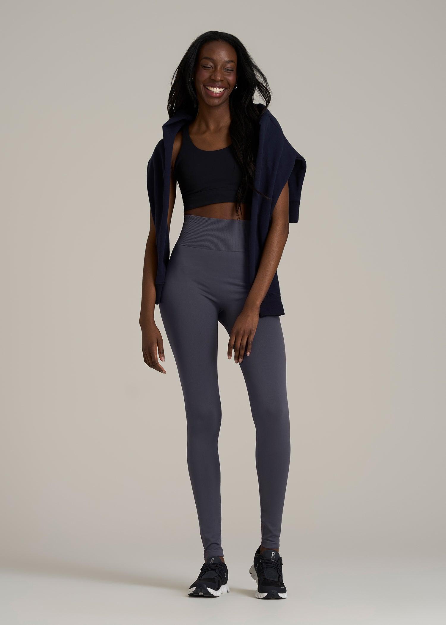 Compression Training Leggings for Tall Women in Periscope Grey Female Product Image