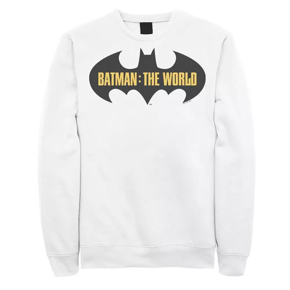 Men's Batman: The World Germany Red Logo Sweatshirt, Size: XXL, White Product Image