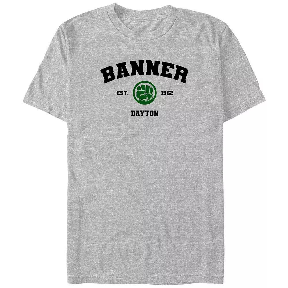 Big & Tall Marvel The Incredible Hulk Banner Est. 1962 Dayton Graphic Tee, Men's, Size: 3XB, Athletic Grey Product Image