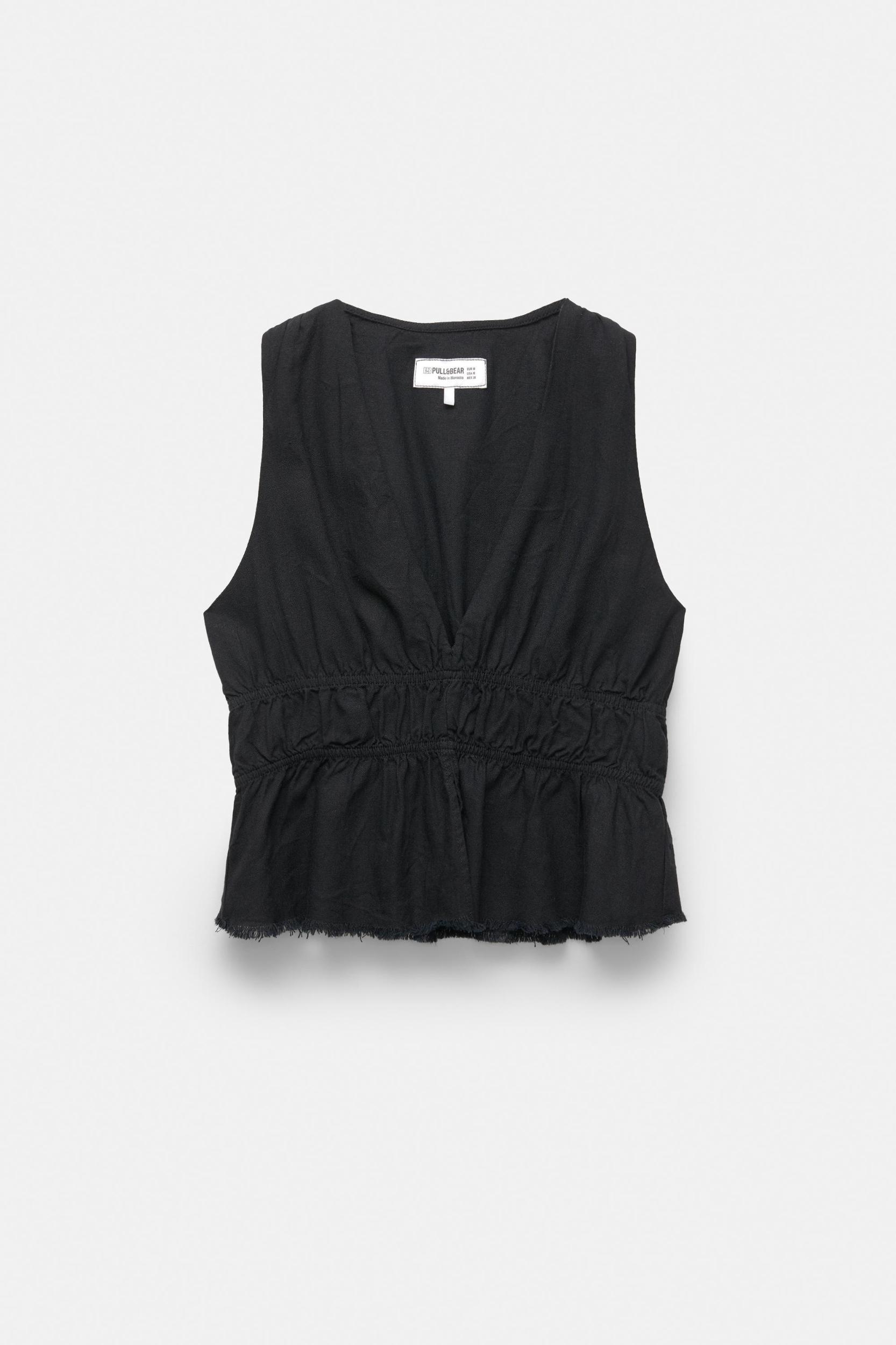Rustic linen blend top Product Image
