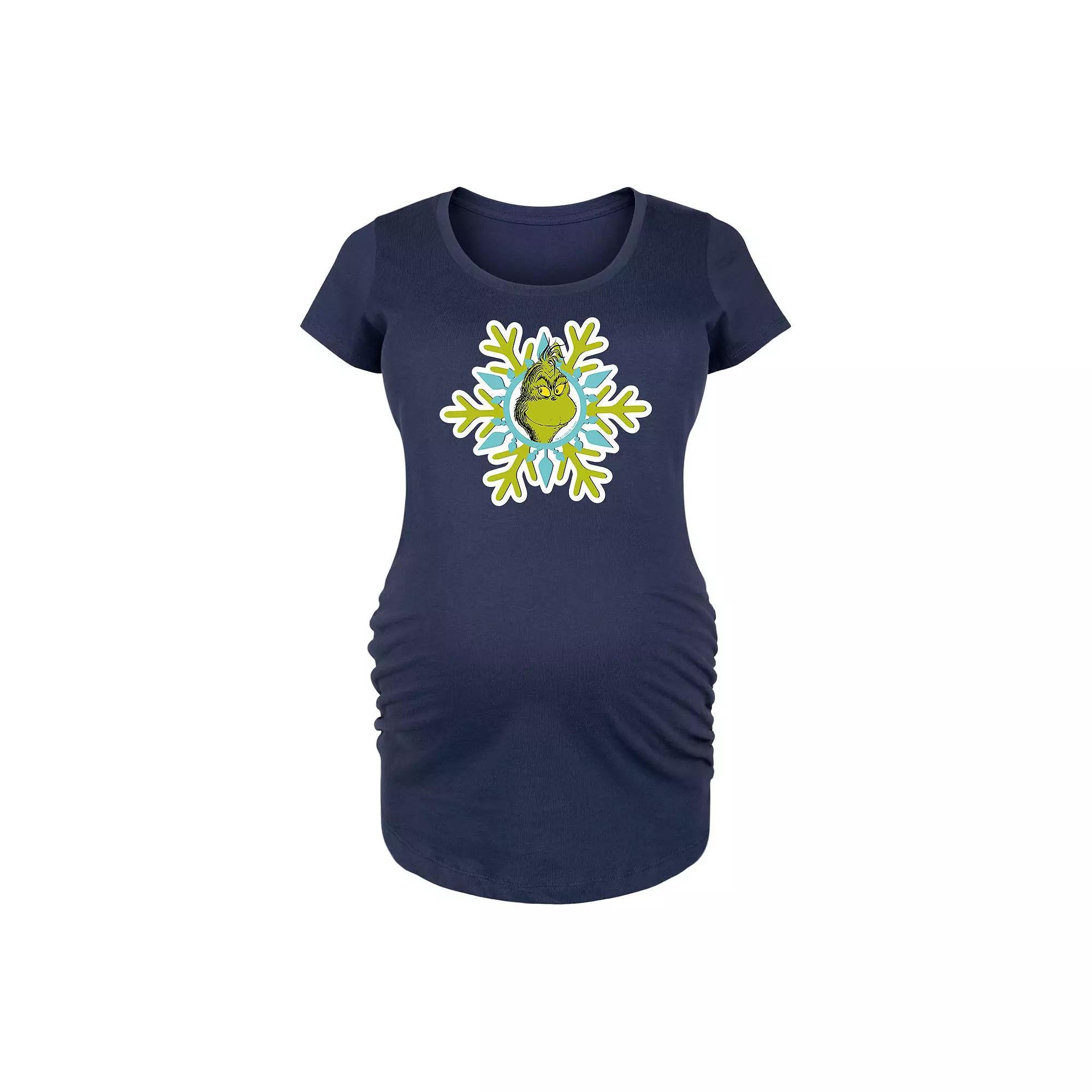 Maternity Joy Vintage Ornament Graphic Tee, Womens Blue Product Image