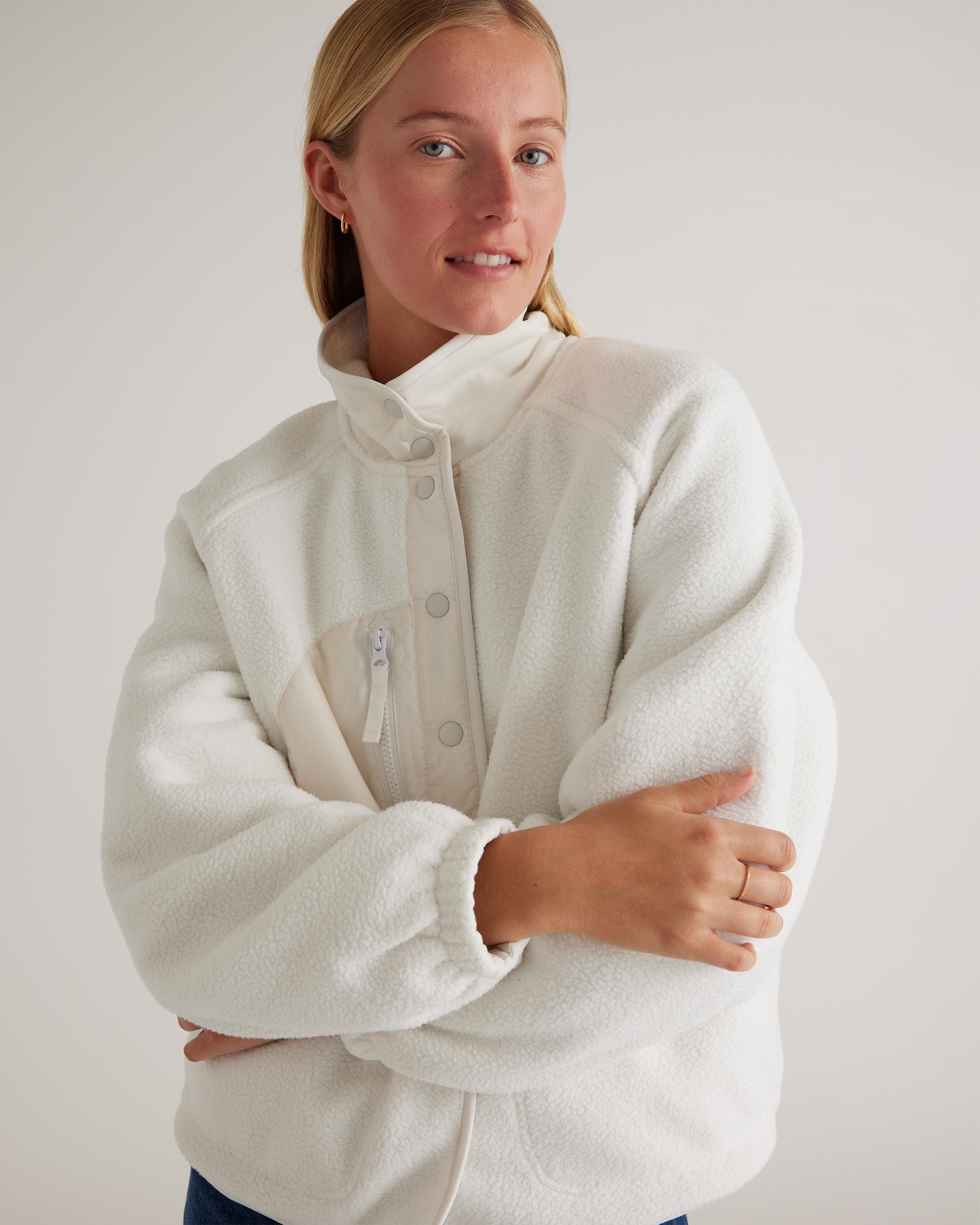 Quince | Women's Sherpa Snap Front Jacket 100% Polyester Product Image