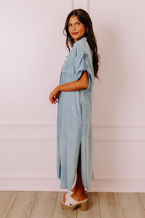 NYC Ready Chambray Maxi Dress Product Image