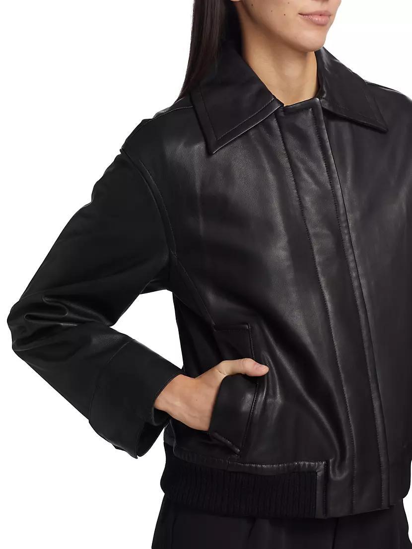 Leather Bomber Jacket Product Image