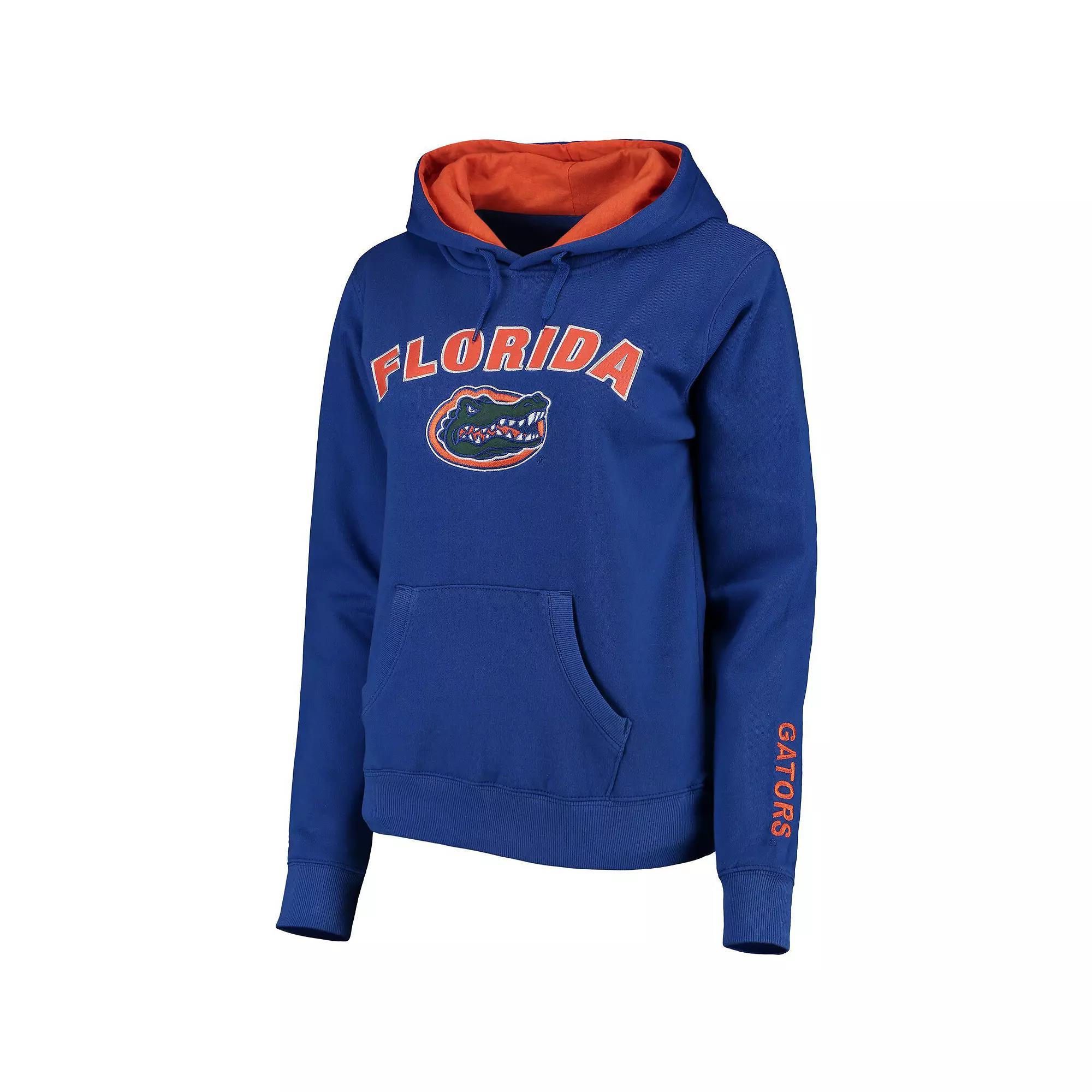 Womens Royal Florida Gators Arch & Logo 1 Pullover Hoodie Product Image