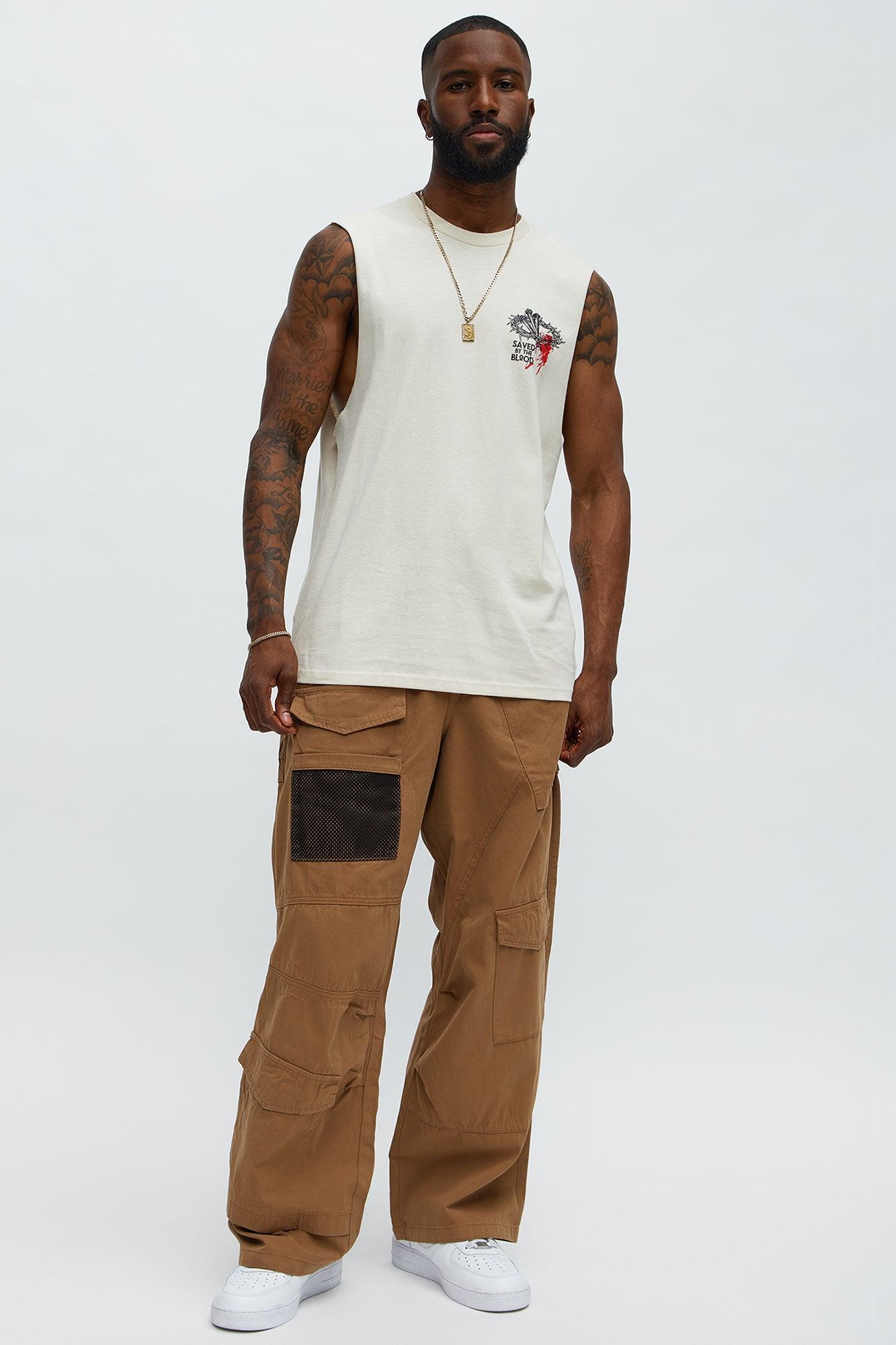 Baggy Lester Cargo Pants - Brown Product Image