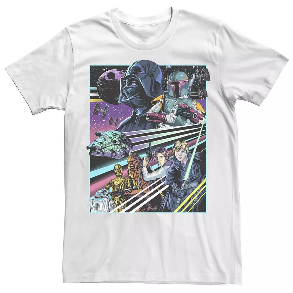 Men's Star Wars A New Hope Neon Poster Tee, Size: Medium, White Product Image