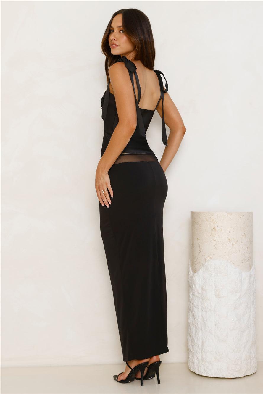 Harriet Loves Satin Top Black Product Image
