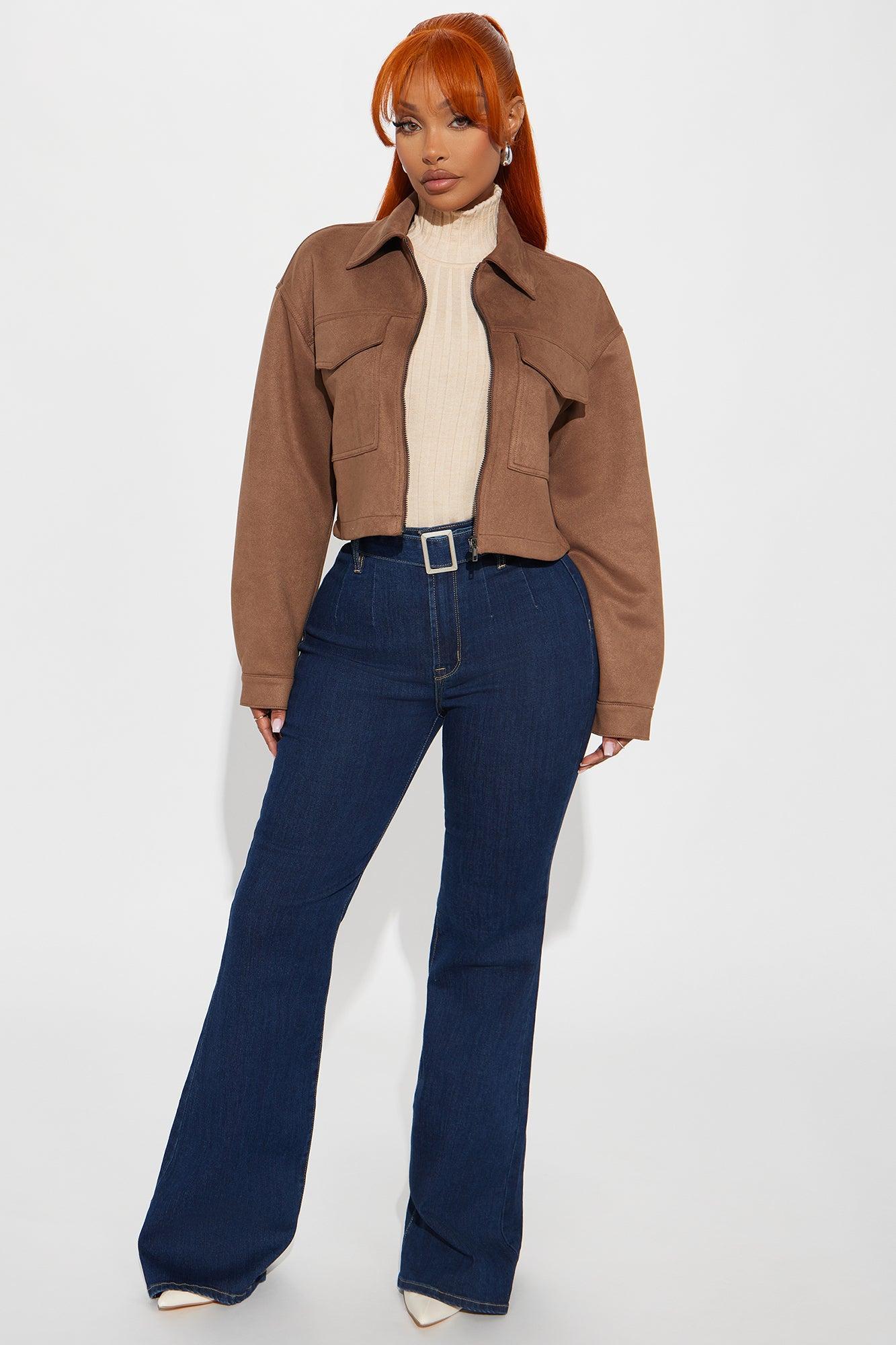 Marissa Faux Suede Jacket - Mocha Product Image