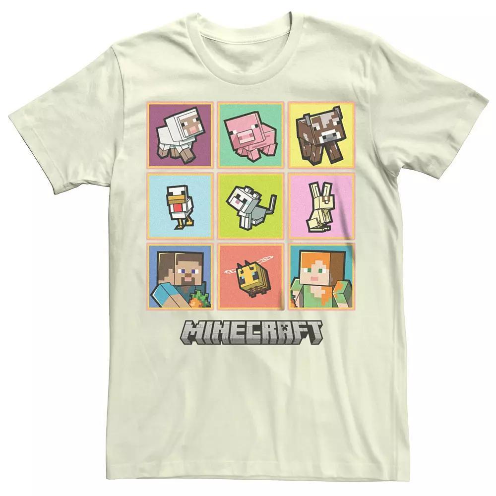Men's Minecraft Pets Boxes Graphic Tee, Size: Medium, Natural Product Image