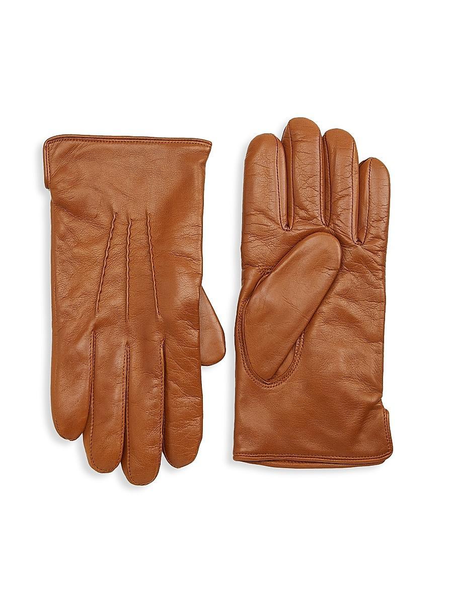 Mens COLLECTION Cashmere-Lined Leather Gloves Product Image