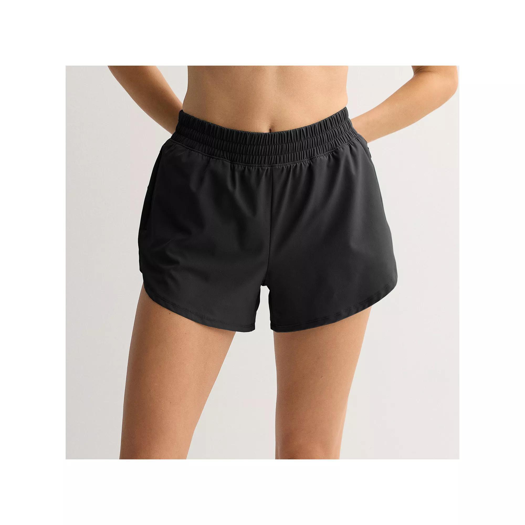 Women's Tek Gear Woven Run Shorts, Size: XL, Mineral Black Product Image