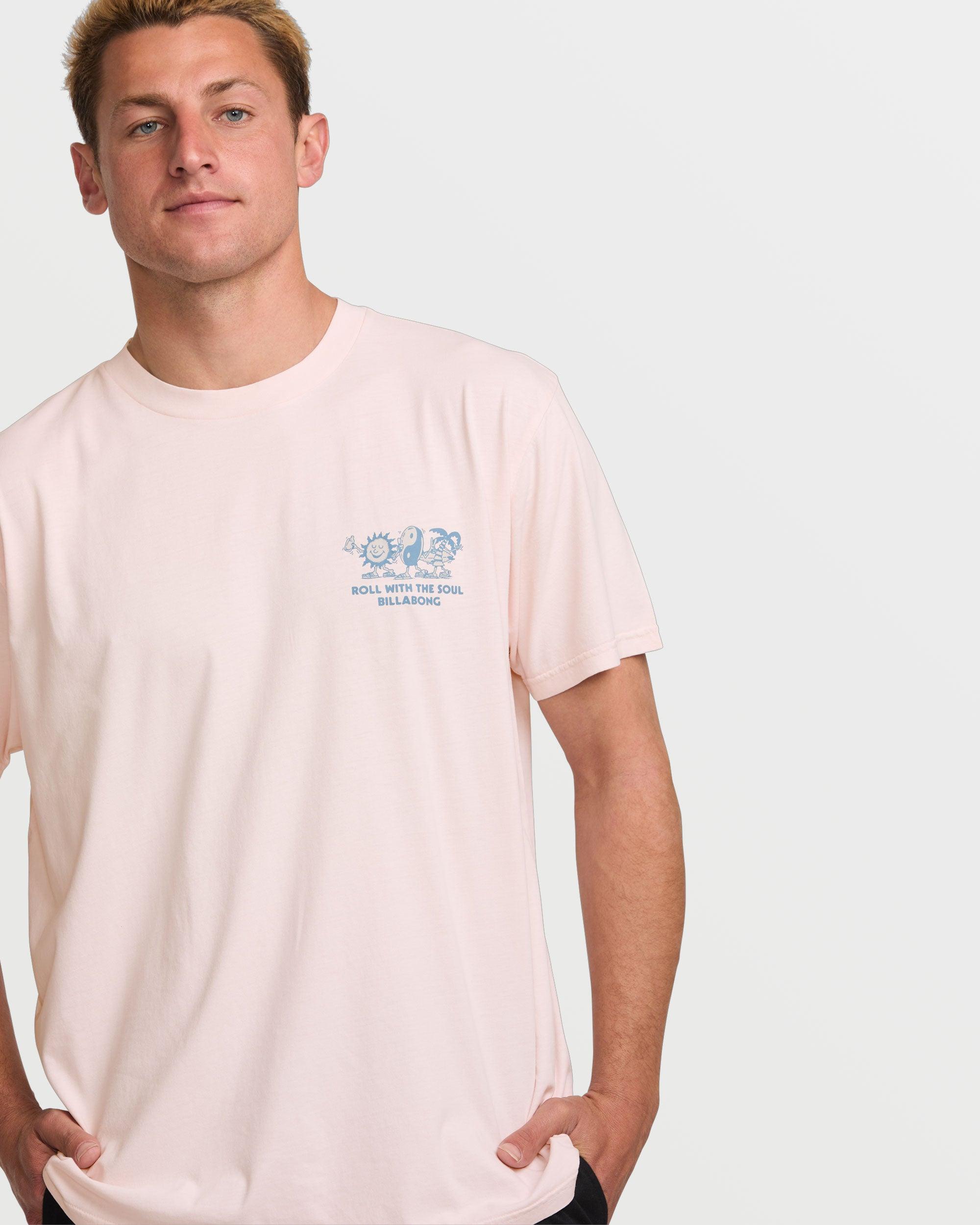 Roll Premium Wave Wash Tee - Light Pink Male Product Image